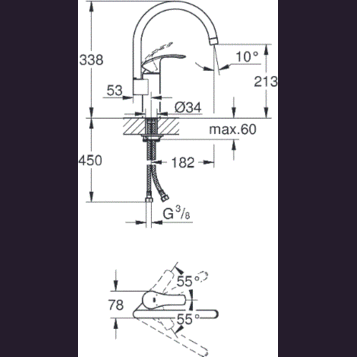 Смеситель Grohe Eurosmart 33202002