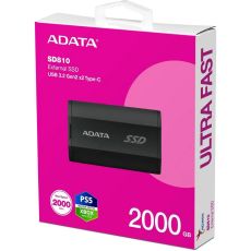 Внешний жесткий диск ADATA SD810 [sd810-2000g-cbk], 2 Тб, SSD 1.8 