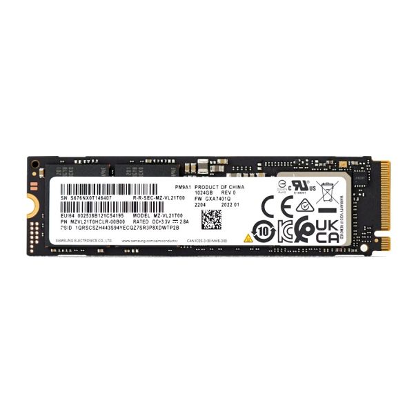 Жесткий диск Samsung PM9A1 (MZVL21T0HCLR), 1000 Гб, SSD M.2, PCI-E 4.0 x4