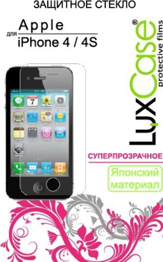 Защитное стекло для сотового телефона LuxCase Apple iPhone 4/4s